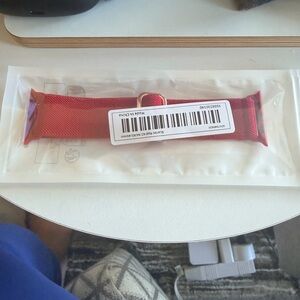 Red Mesh Watch Band for Apple Ultra 49mm